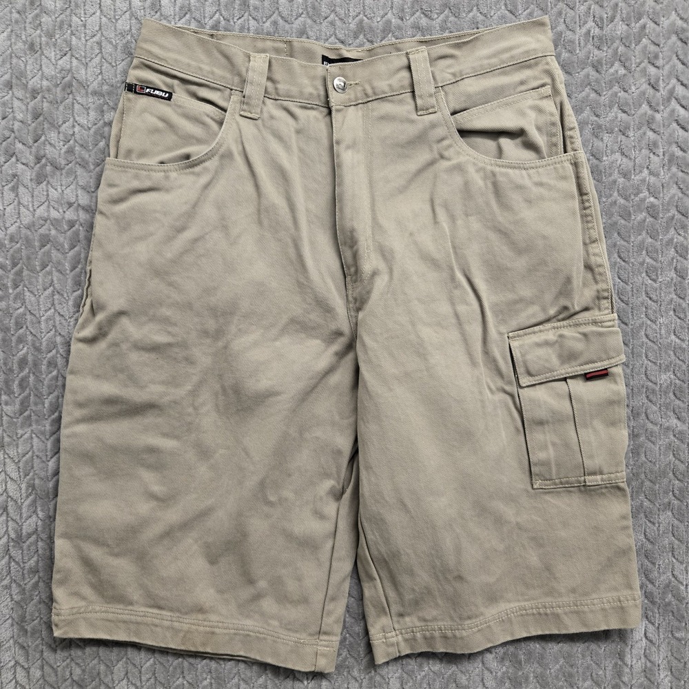 FUBU The Collection Shorts 36 Khaki Carpenter Utility Y2K Streetwear Hip Hop‎